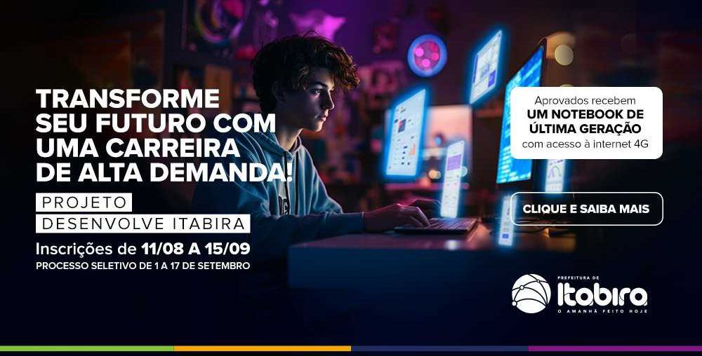 Leia mais sobre o artigo Saiba tudo sobre o Desenvolve Itabira, curso de programação gratuito com 500 vagas