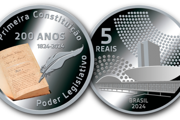 Com Moeda Comemorativa de R$ 5, Banco Central Celebra os 200 Anos da Constituição de 1824