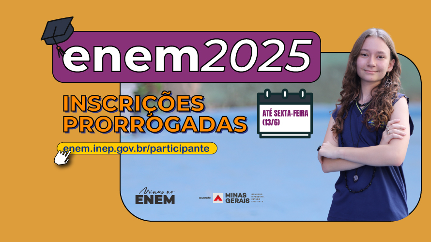 No momento você está vendo Inscrições para o Enem 2025 são prorrogadas até sexta-feira (13/6)