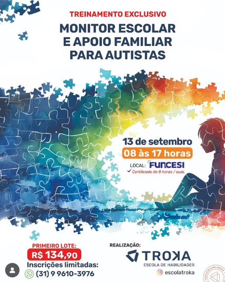 Leia mais sobre o artigo Escola Troka anuncia segunda edição do curso para formação de monitores e apoio familiar no cuidado ao autismo