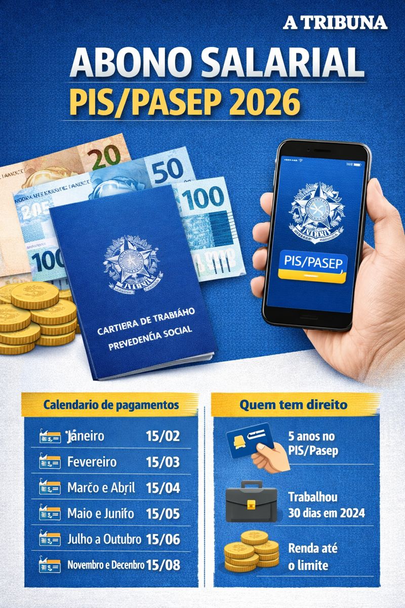 No momento você está vendo Abono Salarial PIS/Pasep 2026 terá pagamentos a partir de fevereiro e segue cronograma aprovado pelo Codefat