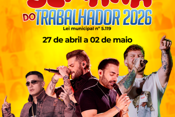 Itabira se prepara para a Semana do Trabalhador 2026 com programação variada e foco em solidariedade