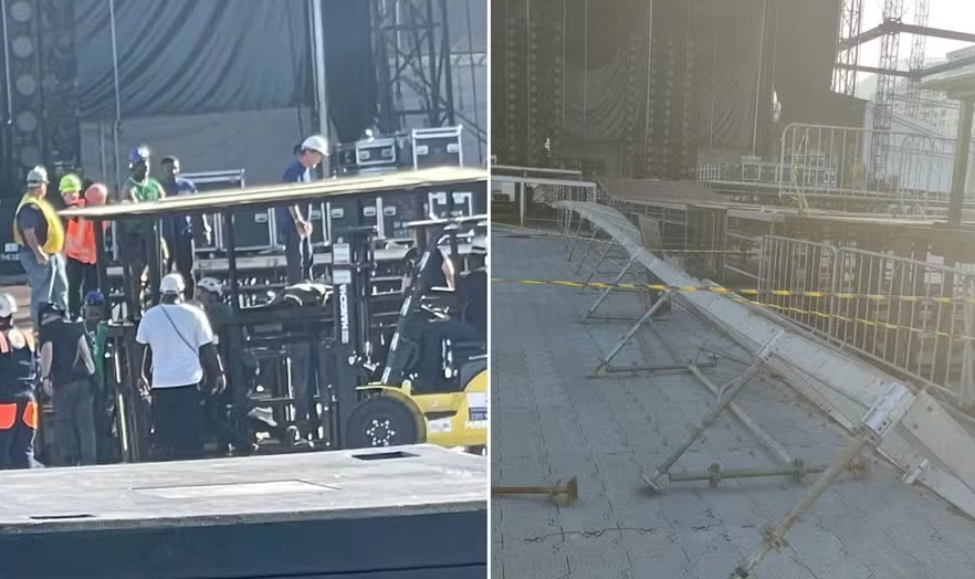 No momento você está vendo Trabalhador morre durante montagem de palco para show de Shakira em Copacabana