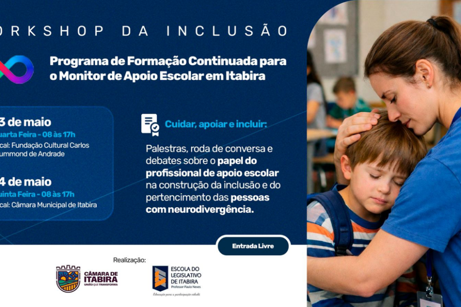 Participe: Itabira lança Workshop da Inclusão para debater neurodivergência no ambiente escolar