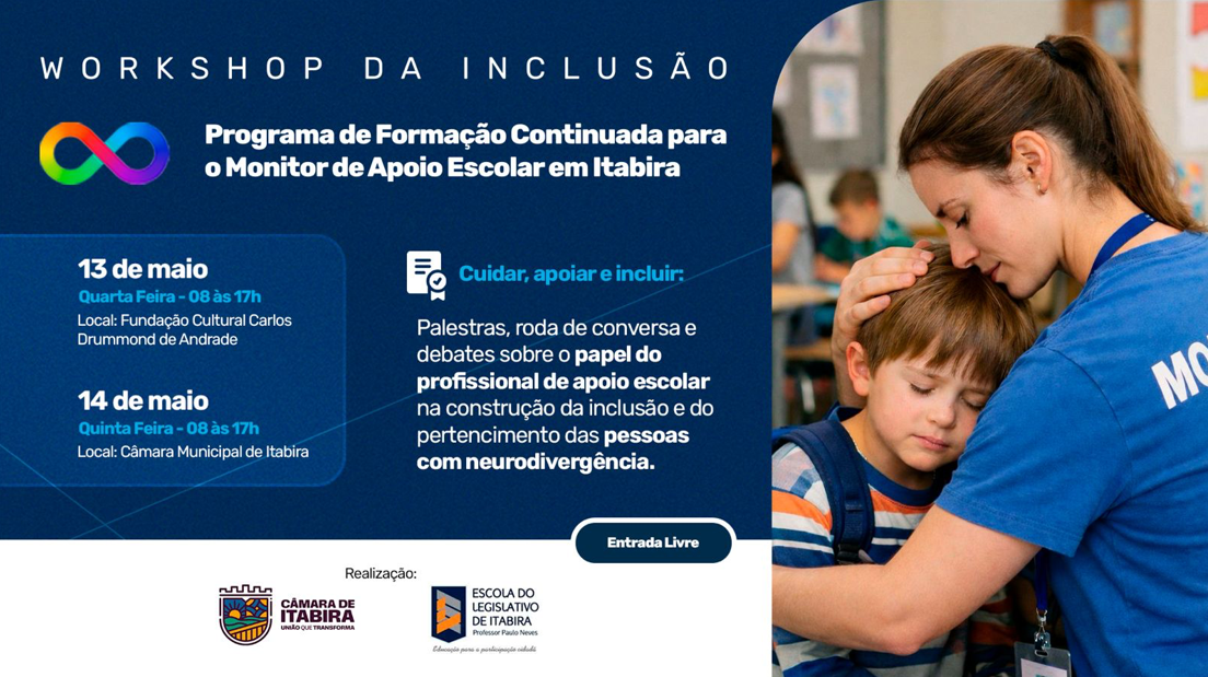 No momento você está vendo Participe: Itabira lança Workshop da Inclusão para debater neurodivergência no ambiente escolar